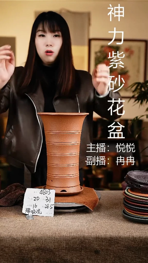 紫砂花盆花卉工艺4803+z