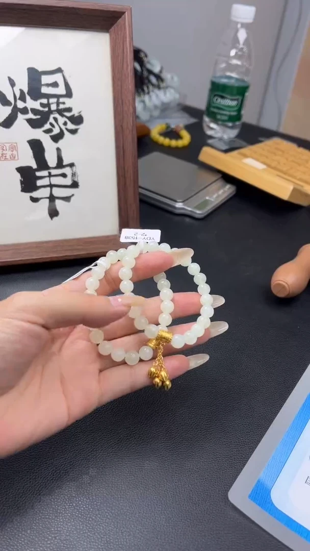 手链银S925镶嵌和田玉和田玉手串多样性发一