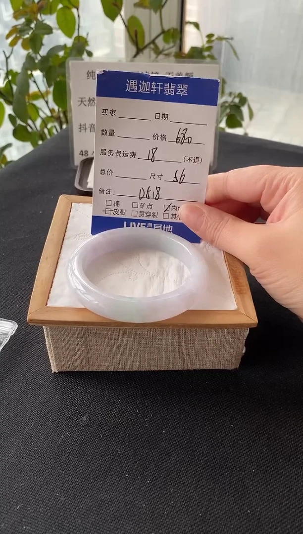 未镶嵌手镯翡翠56圈口 D518编码
