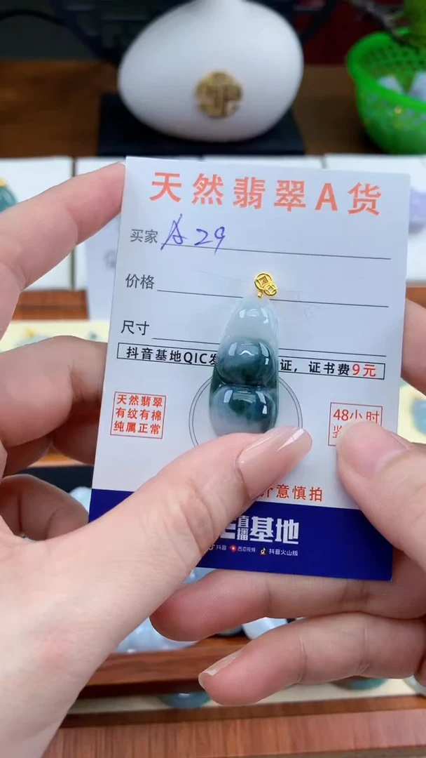 颈饰未镶嵌翡翠天然A货翡翠挂件