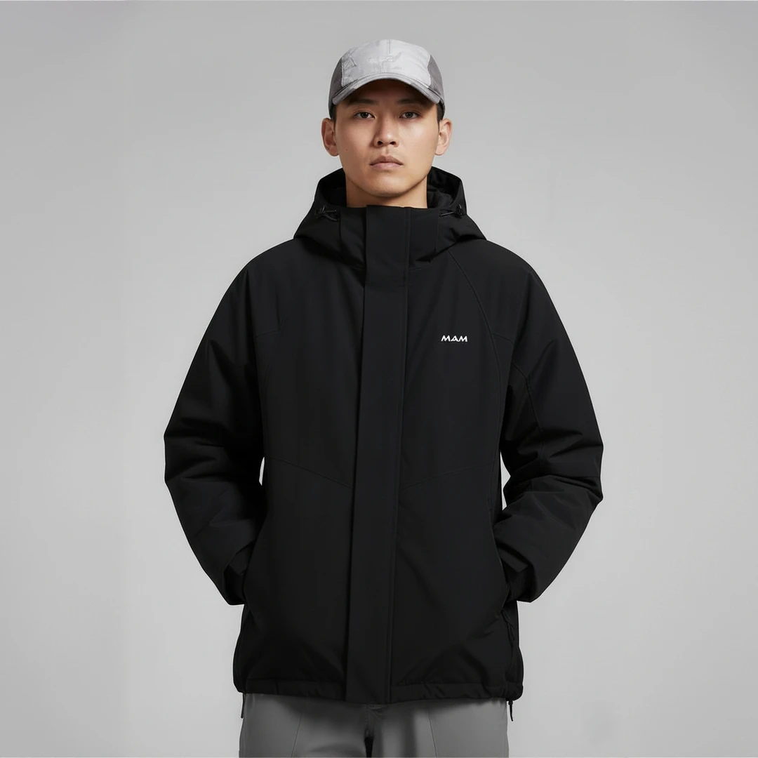 冬季防风夹棉冲锋衣工装休闲棉服男冬装外套宽松棉衣加厚棉袄