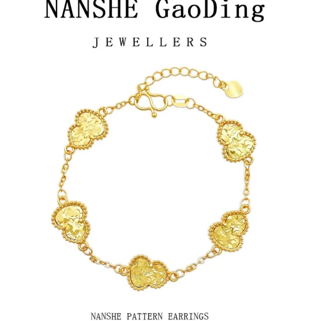 钛钢珐琅手链 新中式轻奢碎冰冰爆闪葫芦手链