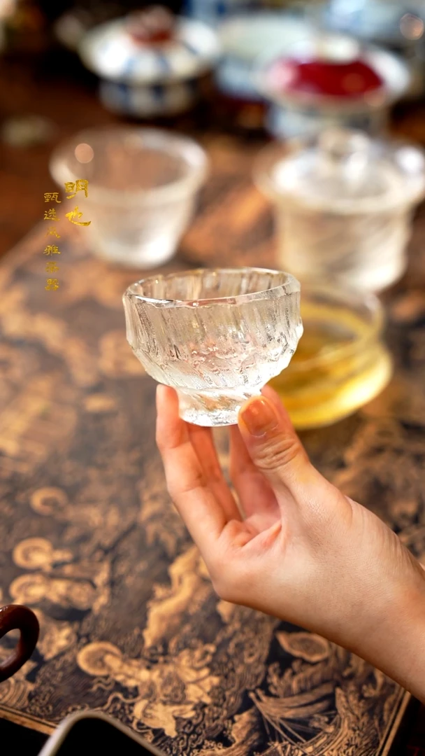 【闪购商品】1明也茶器/ 高足水晶杯一个