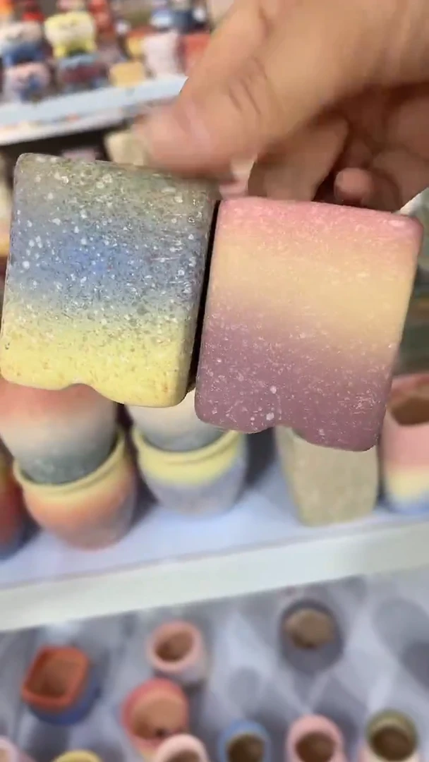 麦饭石粗套多肉花盆4.5*5两个