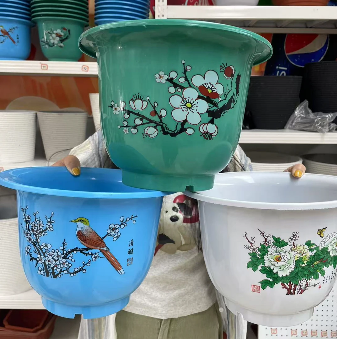 口径23厘米高度18树脂材质加厚款绿萝花盆家庭通用盆加大花盆