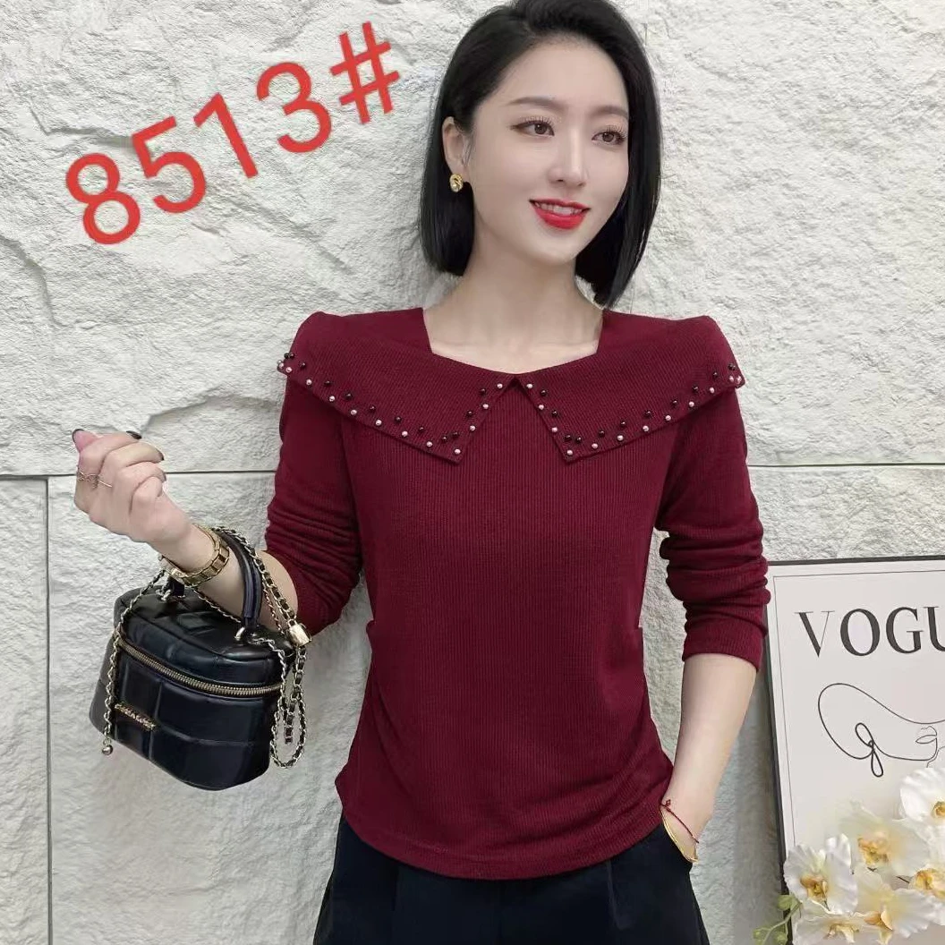 2025春秋新款时尚洋气百搭显瘦设计感法式风小衫上衣8513