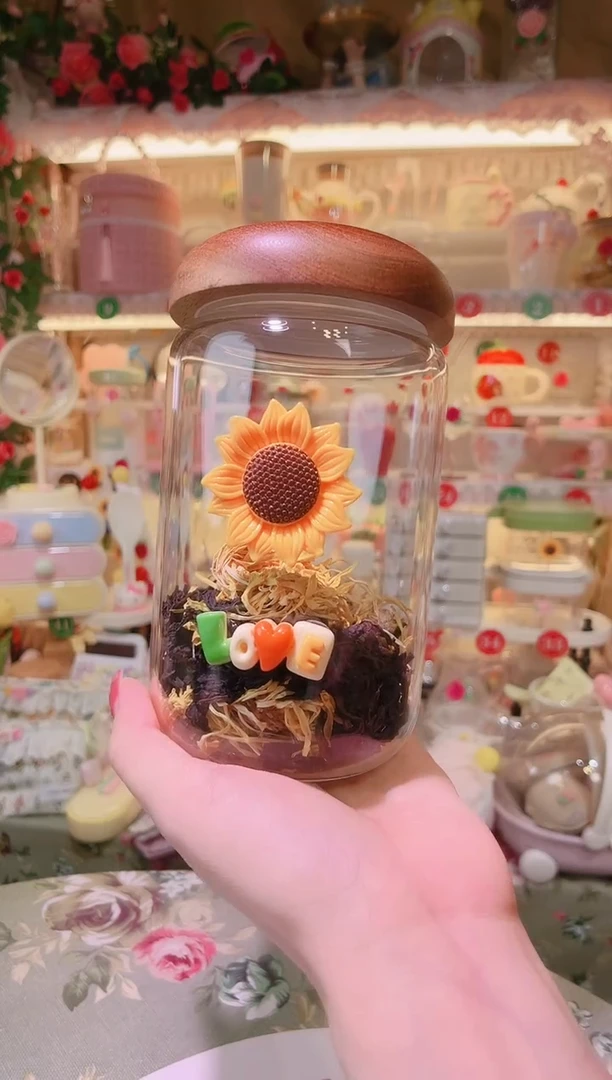 向日葵茶叶罐——手工制作品质好！