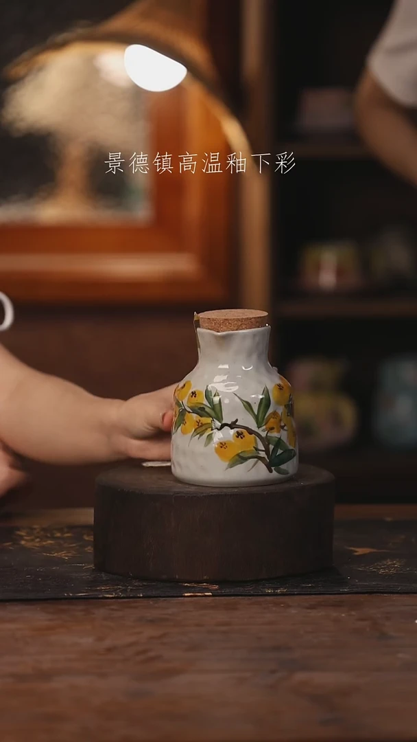 陶瓷景德镇高温釉下手绘陶瓷070