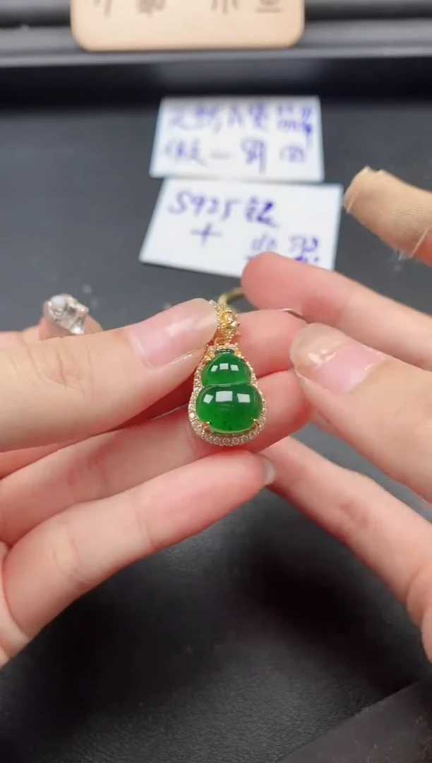 翡翠戒指银S925镶嵌51151