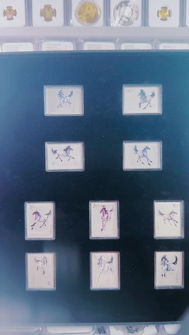 纯银国画大师作品合集彩色纯银100克盒证齐全
