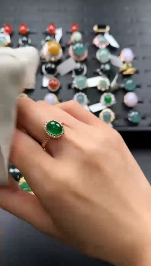 【闪购商品】翡翠戒指未镶嵌43654375647