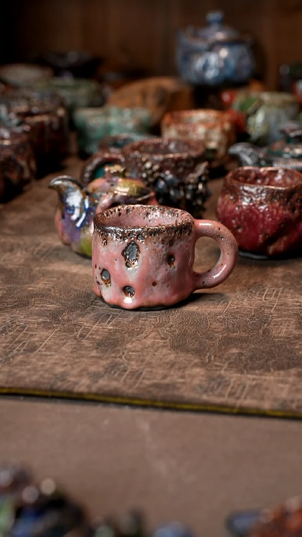 半**醒景德镇柴烧志野杯