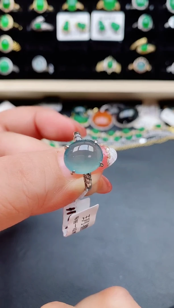 【闪购商品】翡翠戒指银S925镶嵌5080550