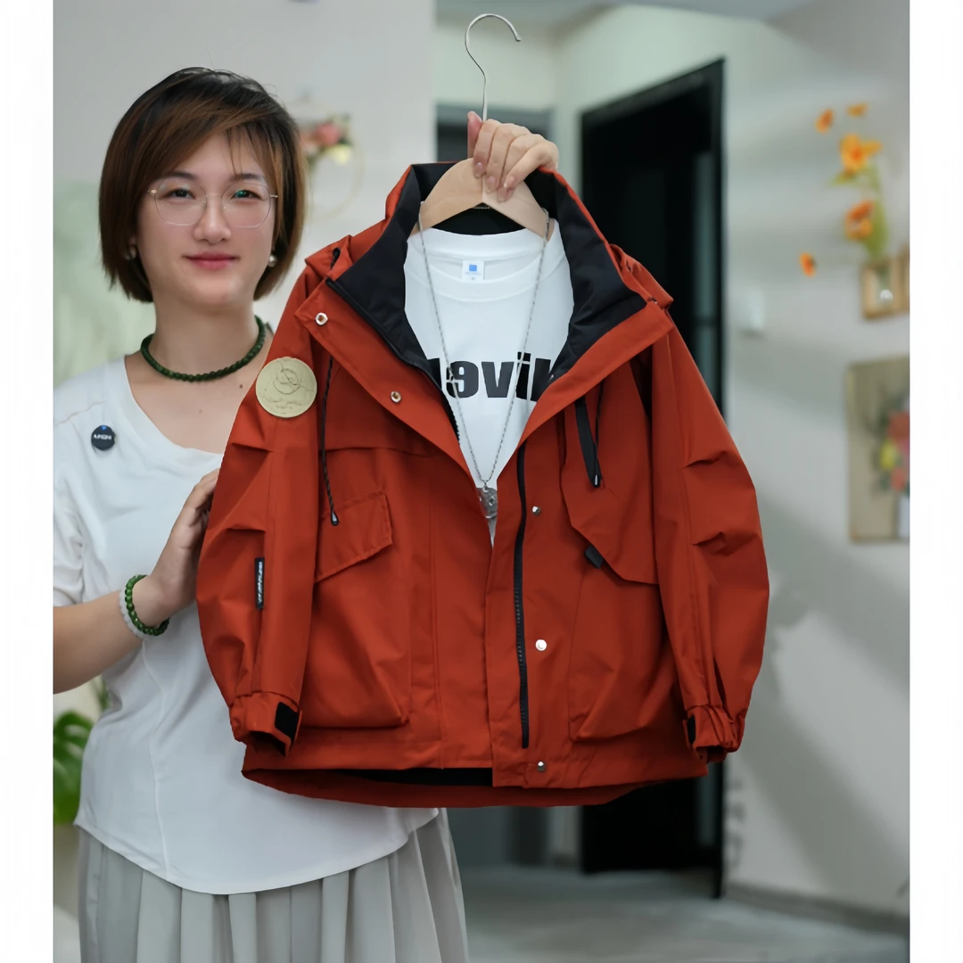 男女童外套春秋款2025新款儿童秋装冲锋衣大童秋季连帽夹克上衣