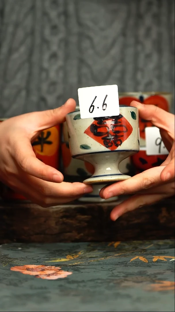 【闪购商品】杯釉下彩手工手绘同款陶器