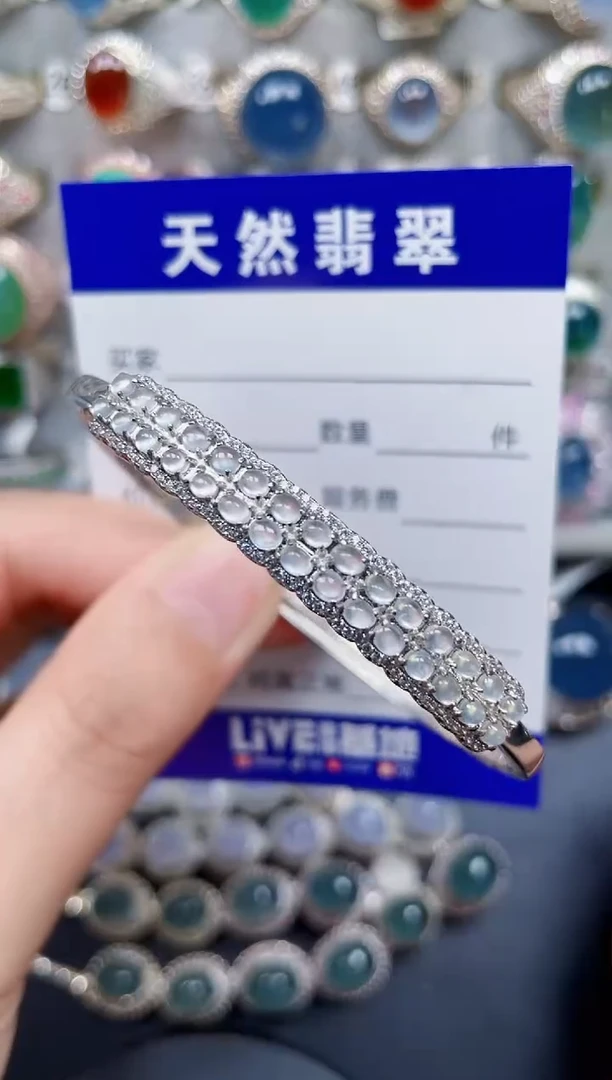 银S925镶嵌戒指翡翠364