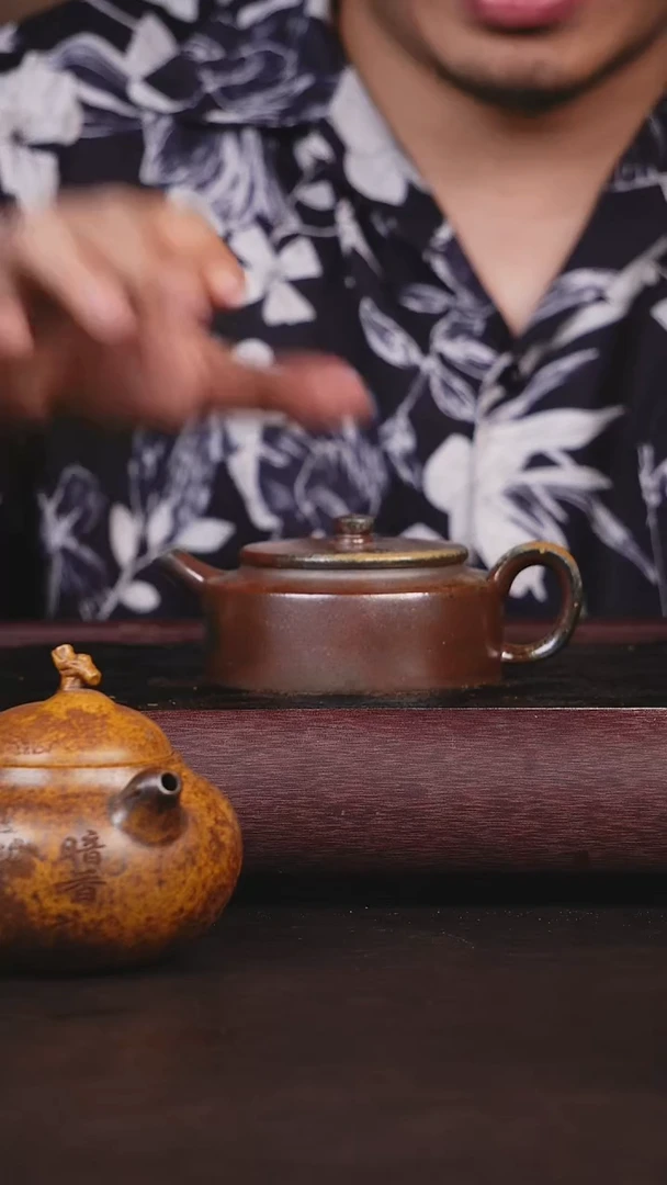 茶壶紫砂柴烧 汉瓦