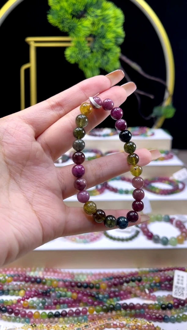 未镶嵌/碧玺8mm+单圈多样性发货