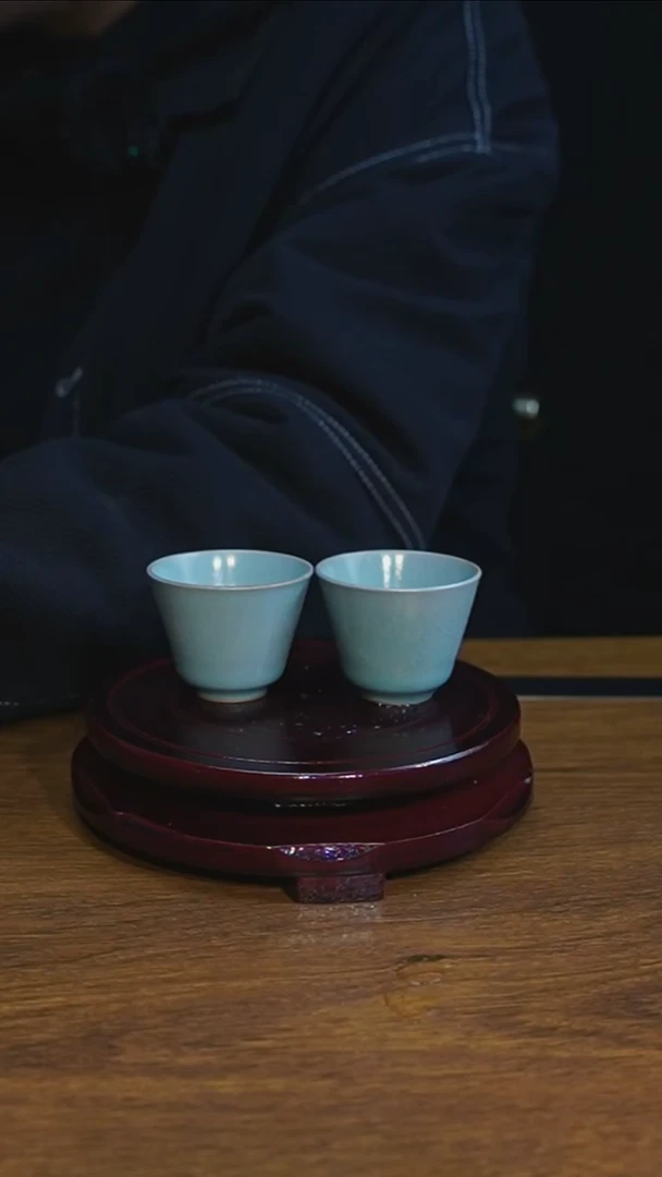 杯微瑕原产地原矿仿古釉小酒杯2只