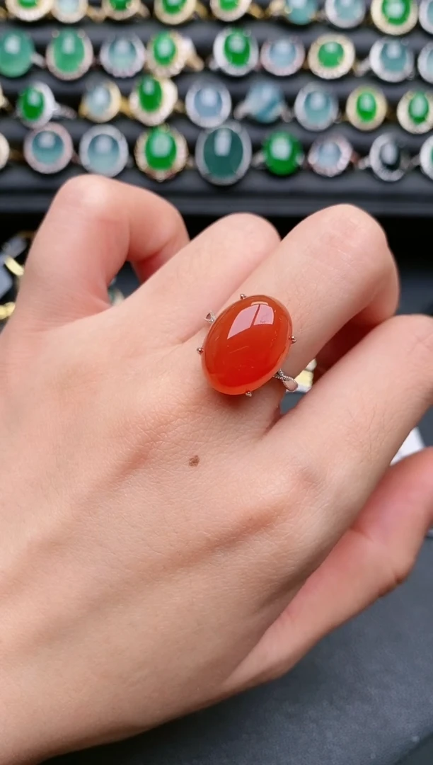 【闪购商品】玛瑙/玉髓戒指银S925镶嵌11111