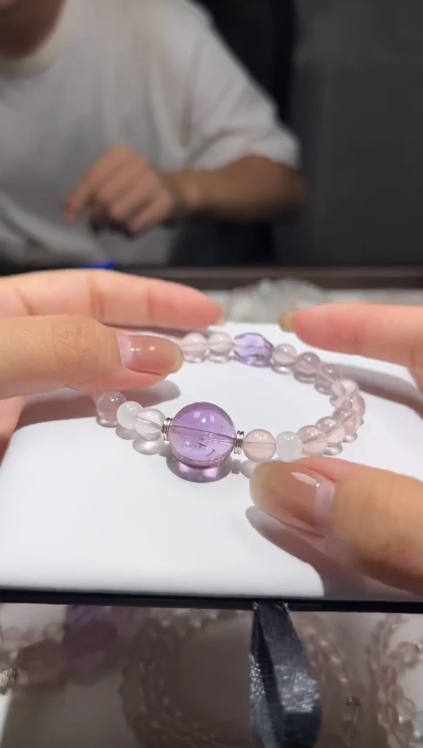 未镶嵌手链水晶紫色妖姬