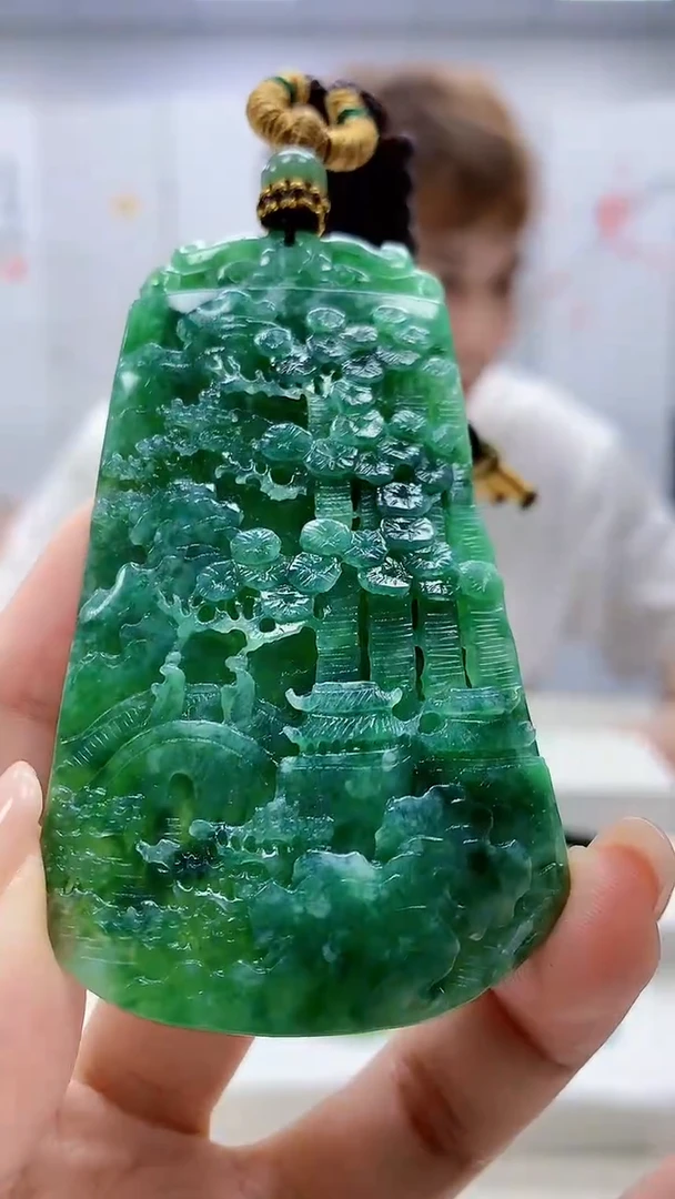 定制翡翠未镶嵌4868xx-毛货挂件86