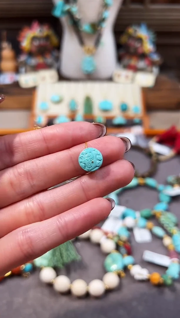 未镶嵌绿松石配饰猫咪牌