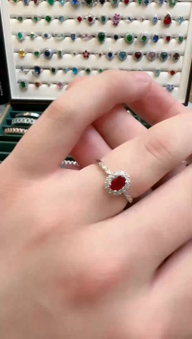 未镶嵌戒指红宝石红宝石戒指