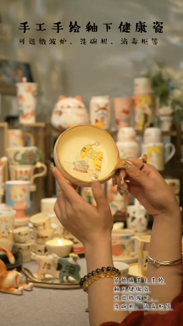 【闪购商品】杯陶瓷景德镇高温釉下彩&A875