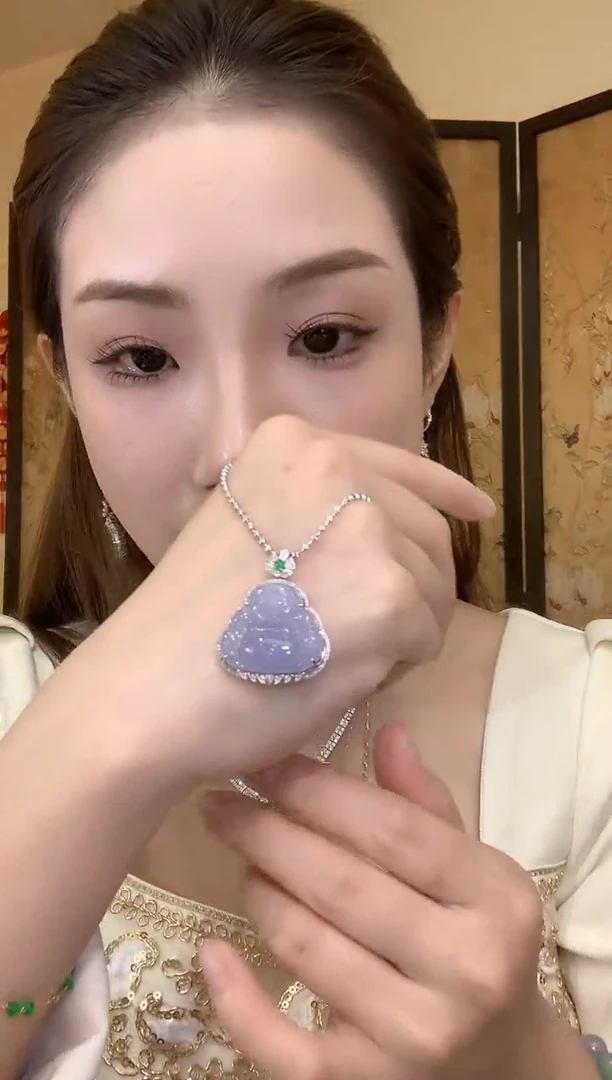 吊坠(不含链)18K金镶嵌翡翠A25 不含链
