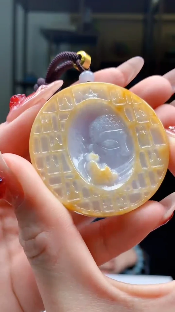 【闪购商品】定制翡翠未镶嵌1044ry-毛货挂件48