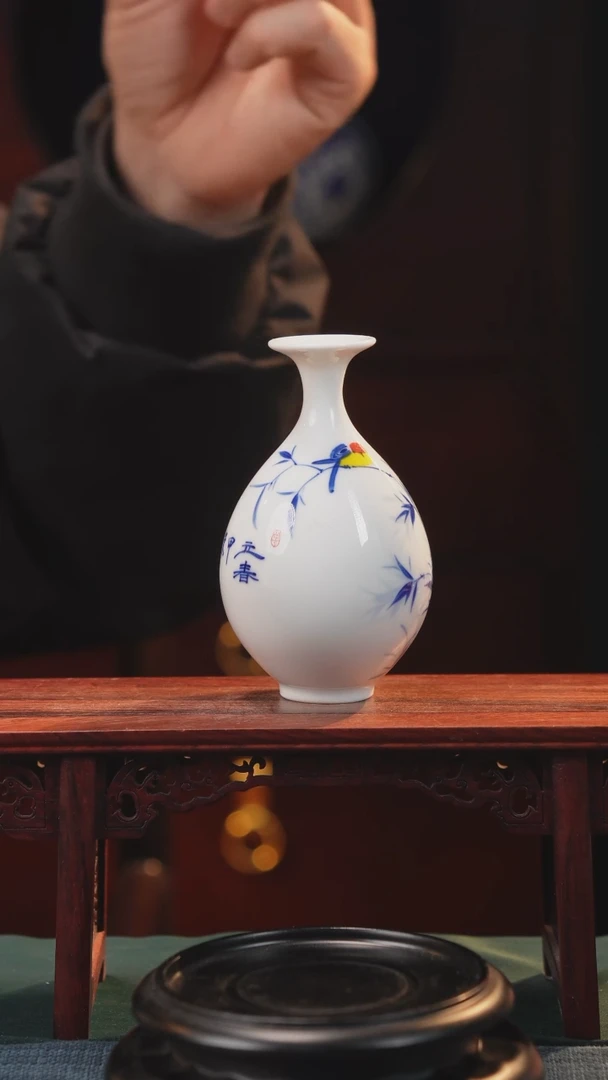 【闪购商品】摆件釉下五彩纯手工手绘原创瓷器