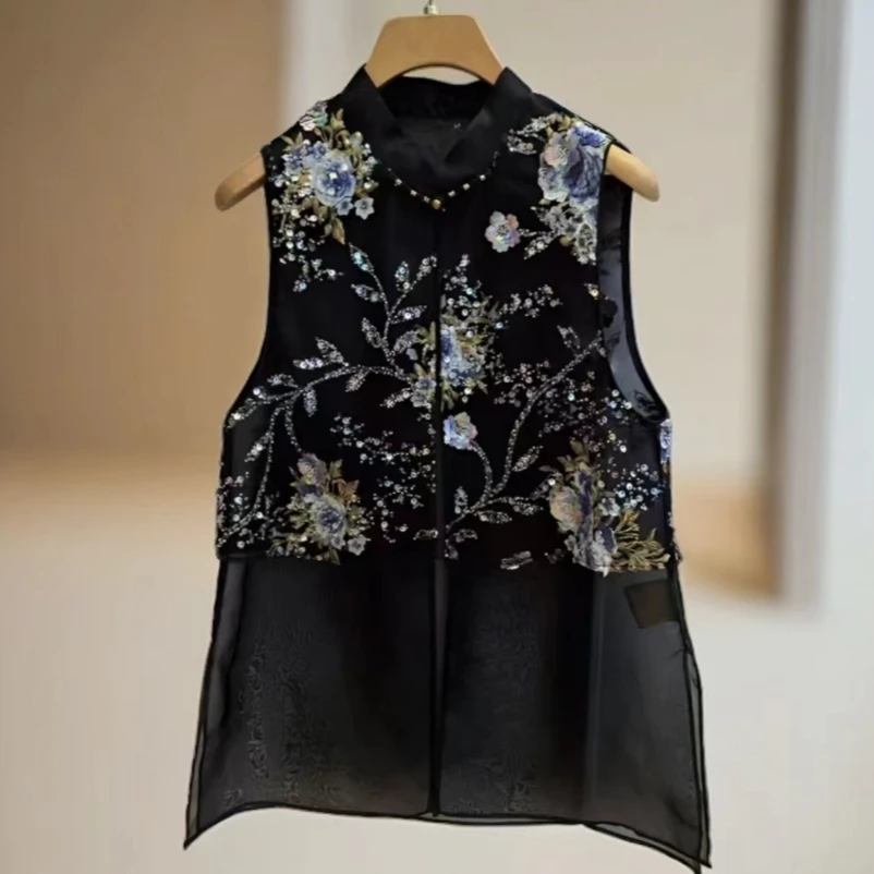 【江南梨花】在！仓！鹿三三SANN穿搭新中式浪漫刺绣马甲2024B709小鹿