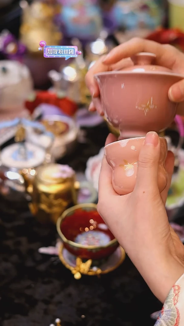 【闪购商品】摆件山怂阿卿直播间@@QJ0121+盖碗