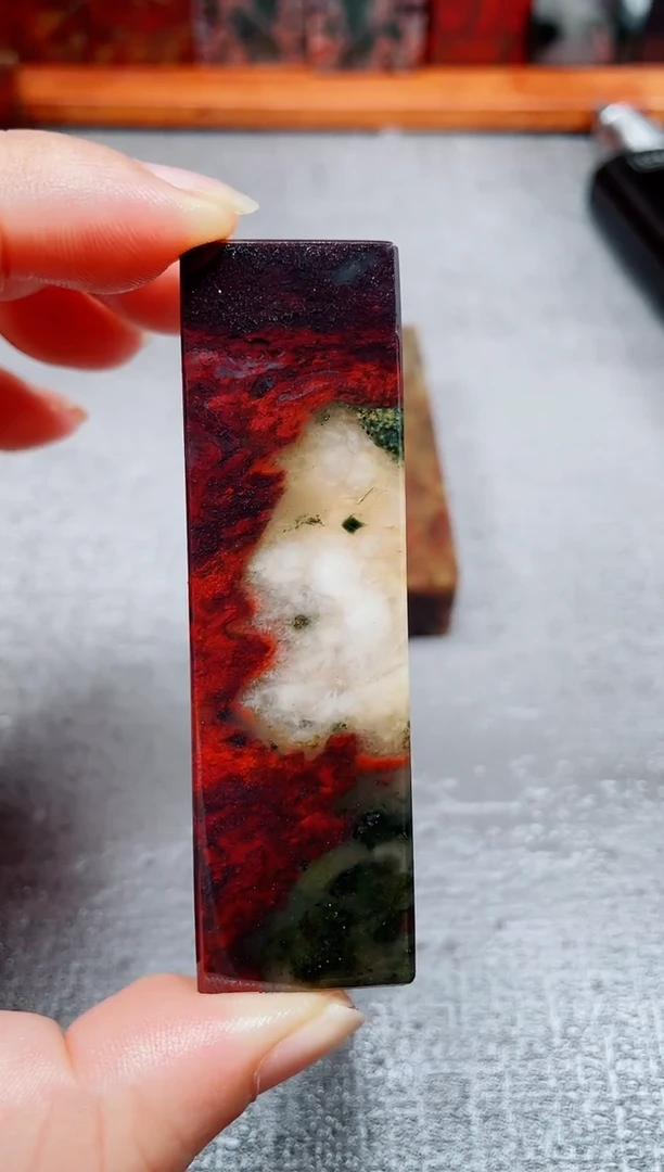 玉桂林鸡血玉素章--4