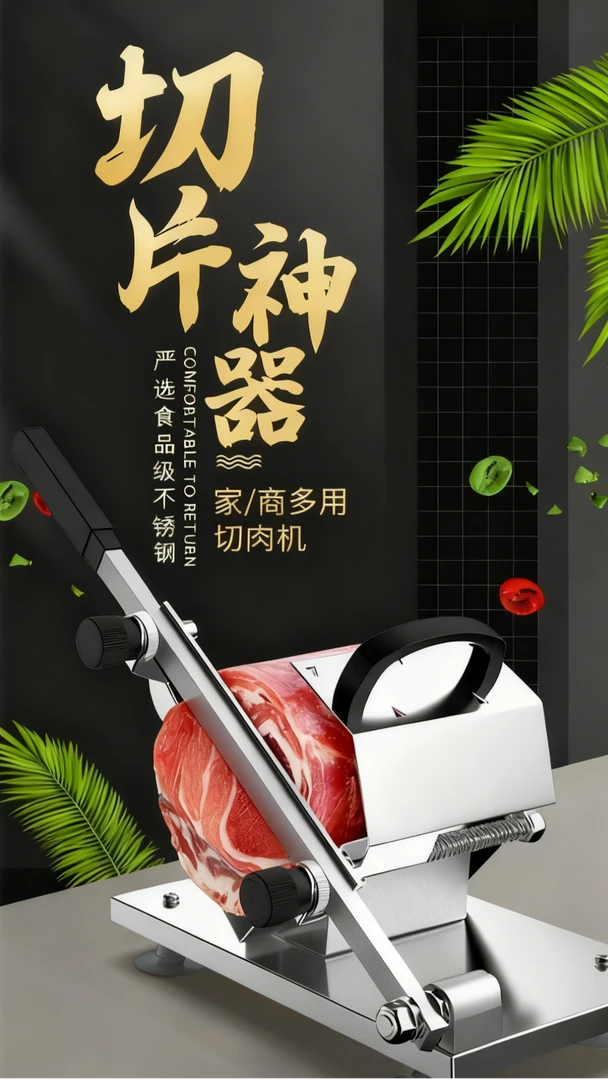 qiufeng/丘丰全钢牛羊肉切卷机/切片机/切菜器(送原装刀片）