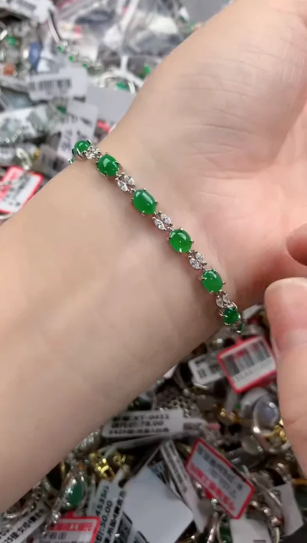 银S925镶嵌戒指翡翠333    9
