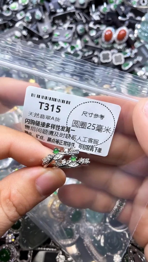 翡翠未镶嵌颈饰T315戒指