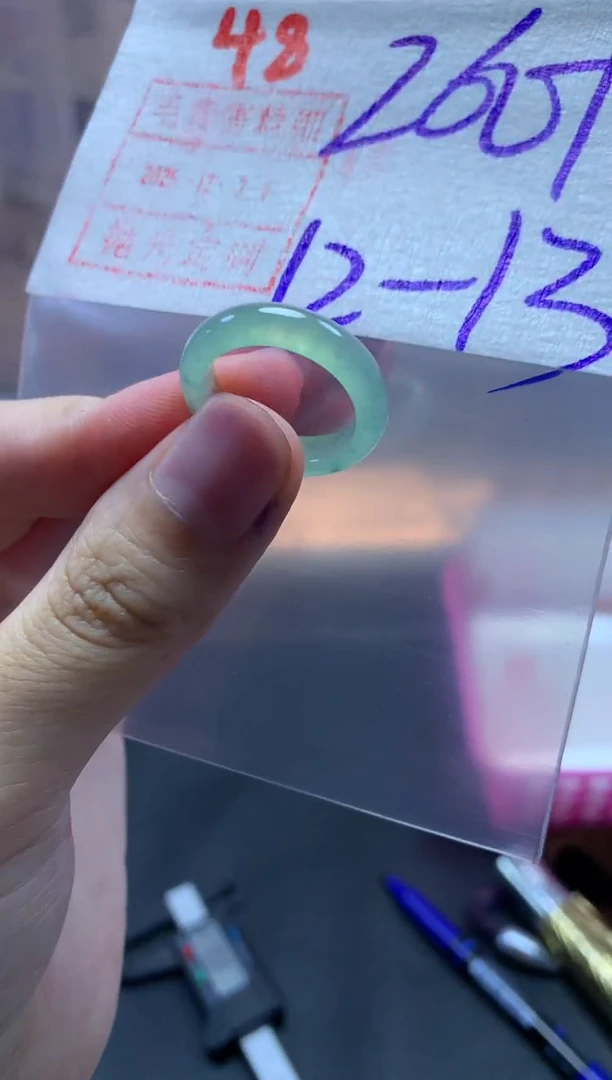 未镶嵌定制翡翠戒圈12-13#270毛货需精细抛光