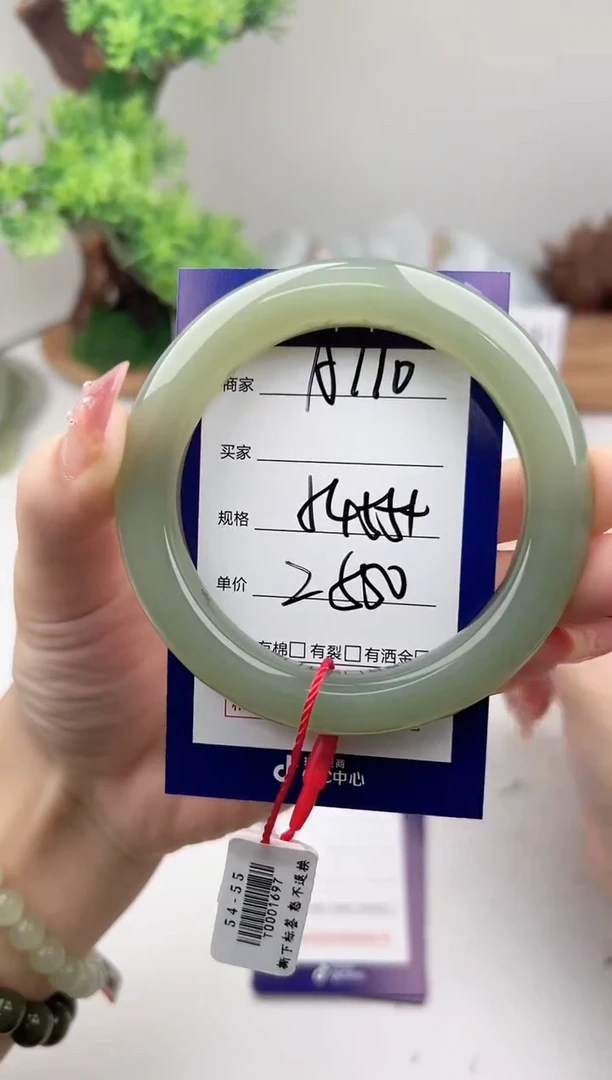 未镶嵌手镯和田玉微色差A110