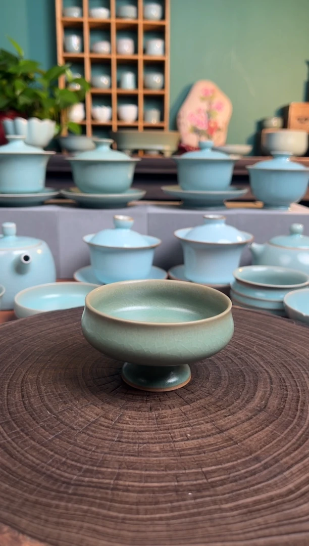 小*柴烧高足普洱杯