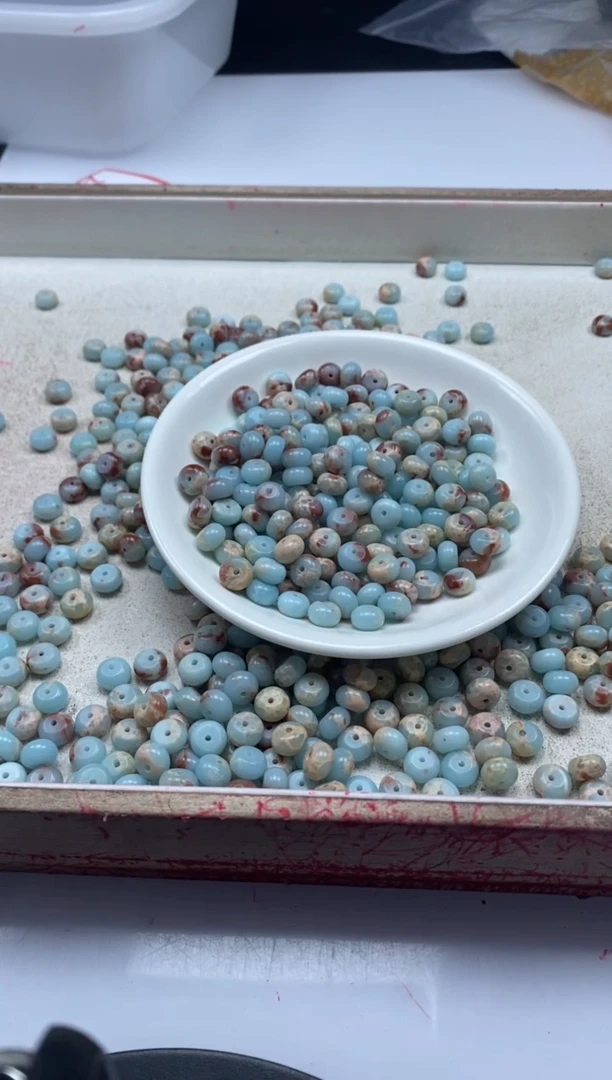 【闪购商品】玛瑙/玉髓颈饰未镶嵌w892寿山石算盘8*5mm*40颗