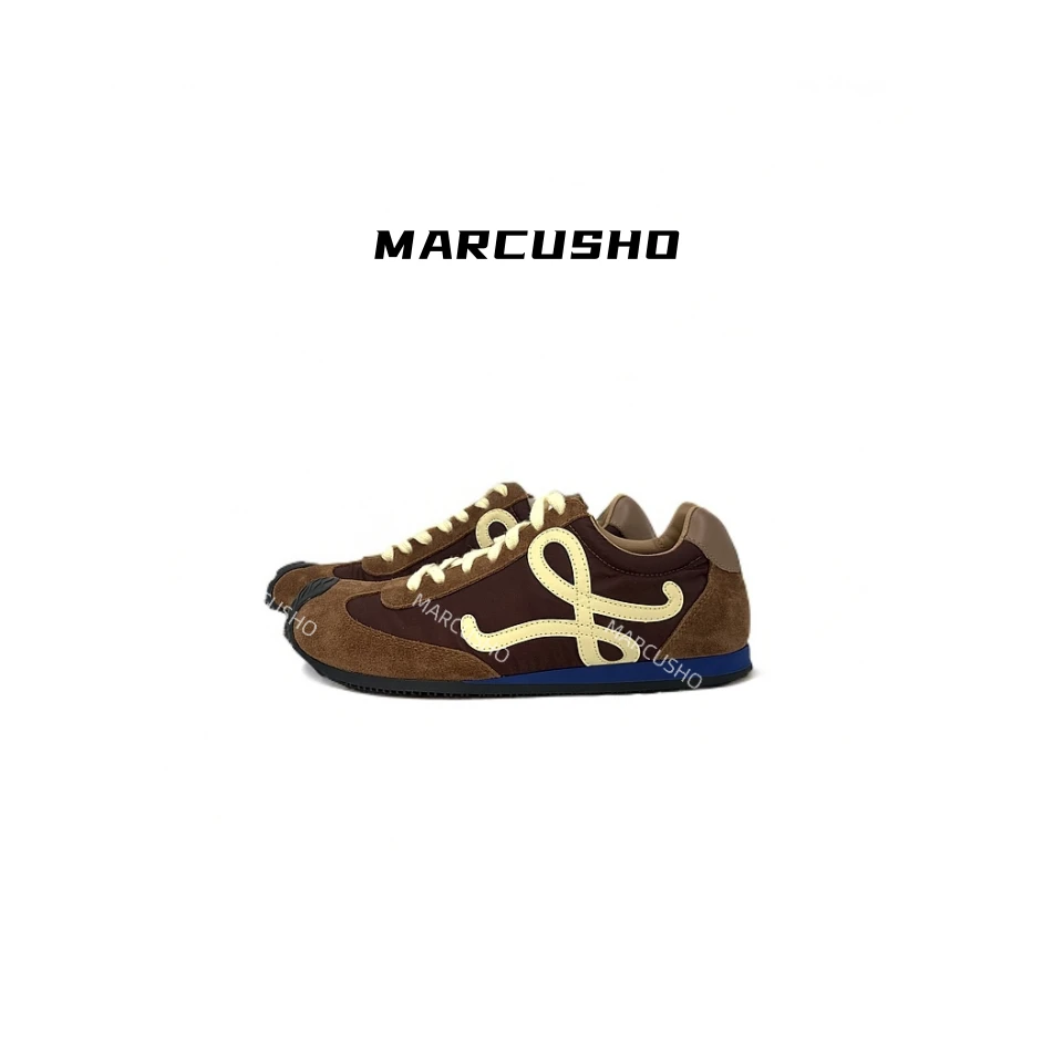 MARCUSHO复古休闲拼色系丑萌阿甘鞋D1077