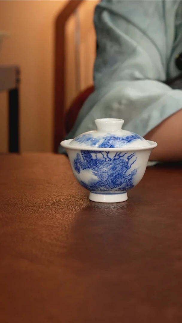 景德镇瓷器，青花瓷手绘茶具~