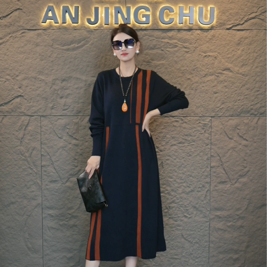 16 AN JING CHU 针织衫女新款毛衣宽松百搭上衣慵懒风针织衫