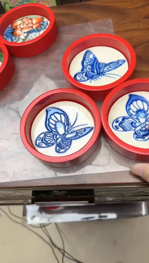 陶瓷 10圆  3个 青花