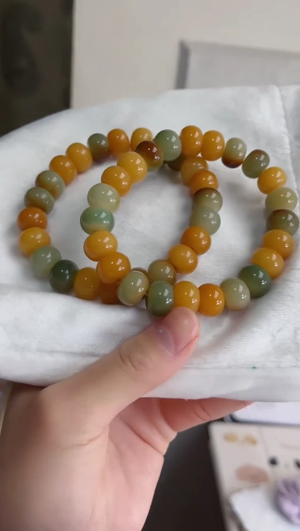 菩提根/象牙果手串花玉米玉化算盘8*12现穿