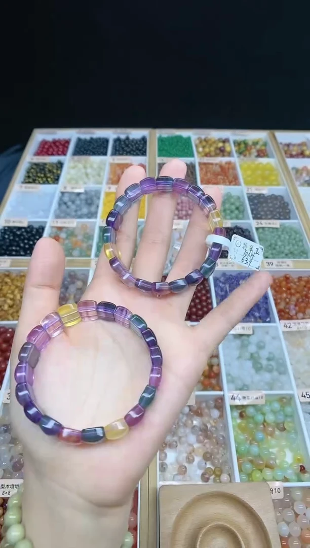 【闪购商品】水晶手串未镶嵌彩萤石手牌多样性发一