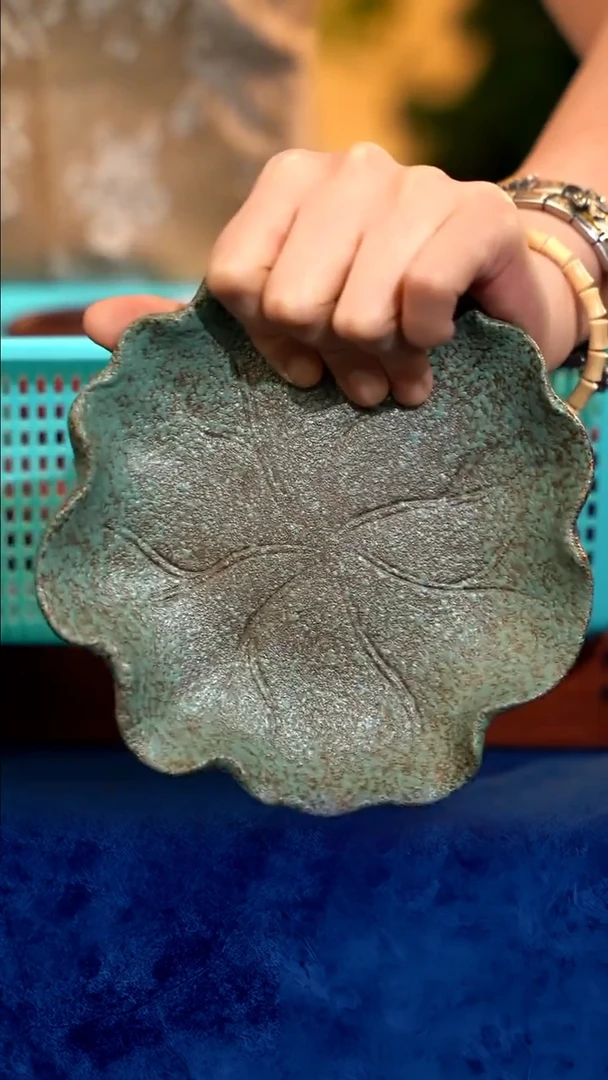 紫砂  宜兴紫砂   荷叶壶承