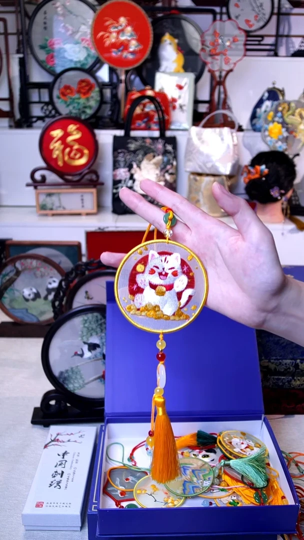 织绣织绣精品苏绣双面